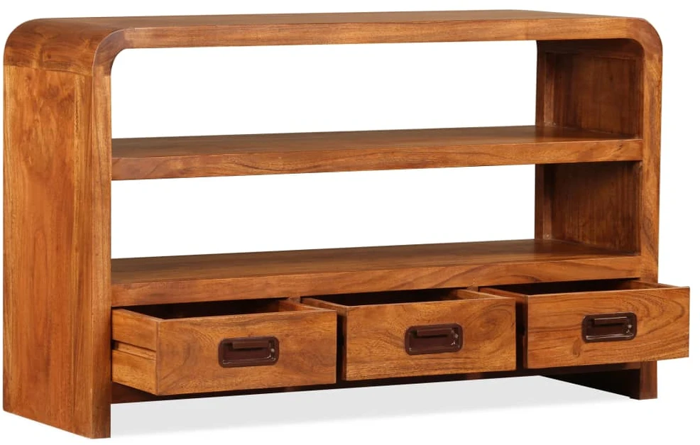 TV staliukas Televizoriaus spintelė, 90x30x55cm, akacijos medienos masyvas
