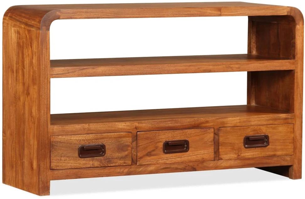 TV staliukas Televizoriaus spintelė, 90x30x55cm, akacijos medienos masyvas