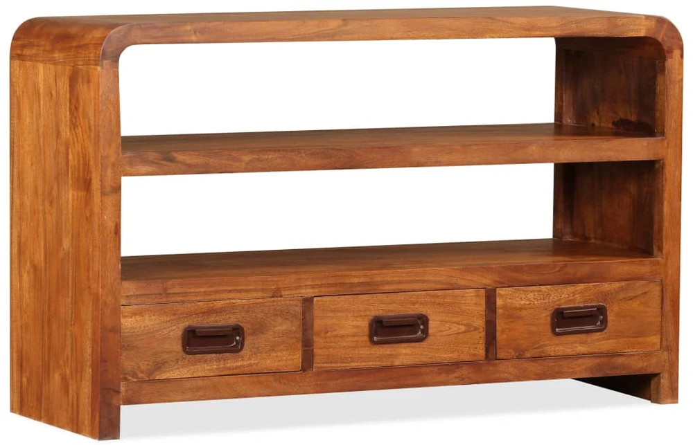 TV staliukas Televizoriaus spintelė, 90x30x55cm, akacijos medienos masyvas