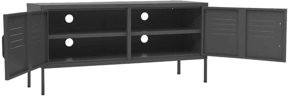 TV staliukas Televizoriaus spintelė, antracito spalvos, 105x35x50cm, plienas