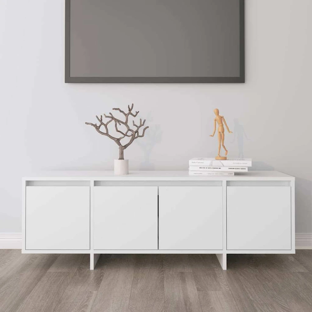 TV staliukas Televizoriaus spintelė, balta, 120x30x40,5 cm, apdirbta mediena