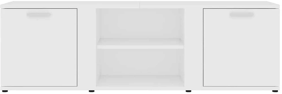 TV staliukas Televizoriaus spintelė, balta, 120x34x37cm, apdirbta mediena