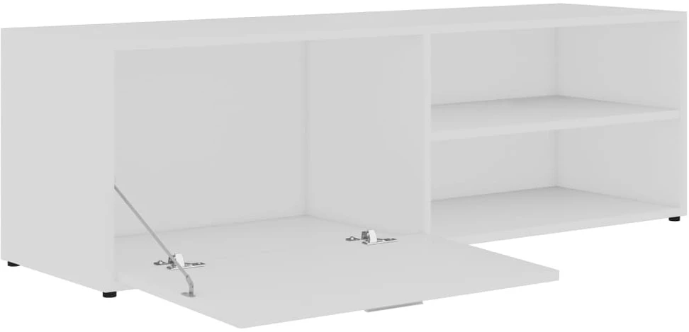 TV staliukas Televizoriaus spintelė, balta, 120x34x37cm, apdirbta mediena