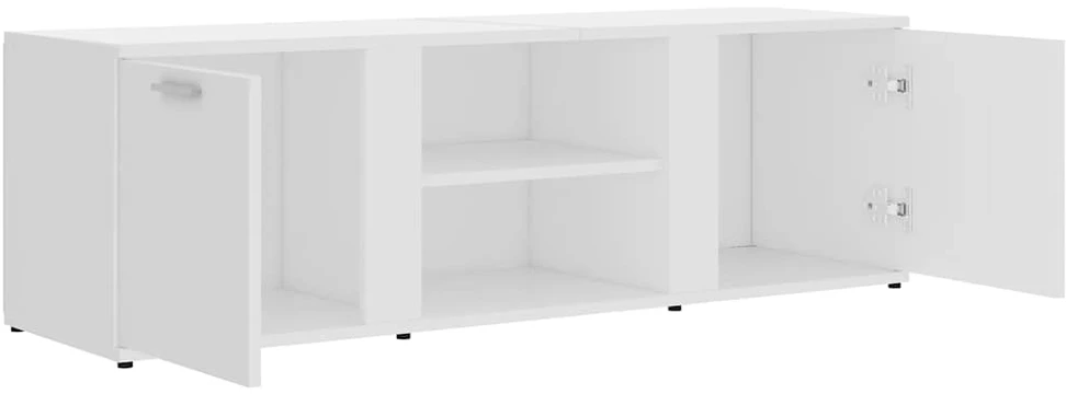 TV staliukas Televizoriaus spintelė, balta, 120x34x37cm, apdirbta mediena