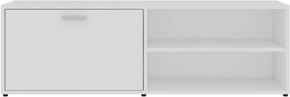 TV staliukas Televizoriaus spintelė, balta, 120x34x37cm, apdirbta mediena