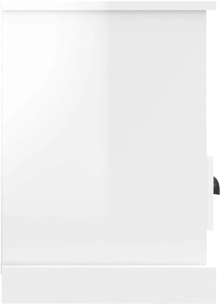 TV staliukas Televizoriaus spintelė, balta, 80x35x50cm, mediena, blizgi