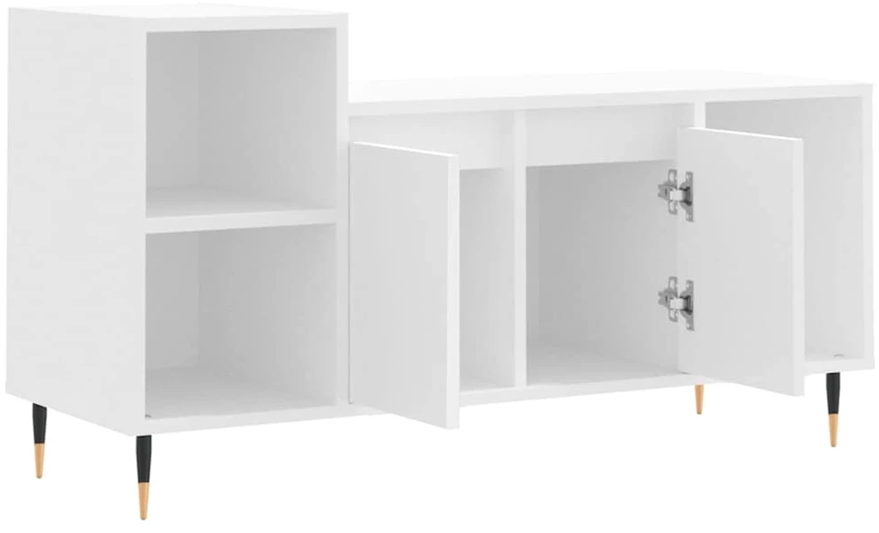 TV staliukas Televizoriaus spintelė, baltos spalvos, 100x35x55cm, mediena