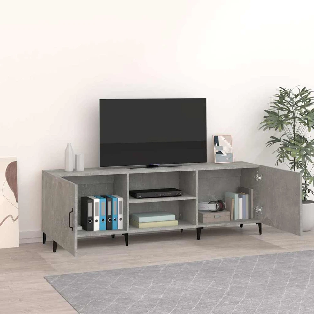 TV staliukas Televizoriaus spintelė, betono pilka, 150x30x50cm, mediena