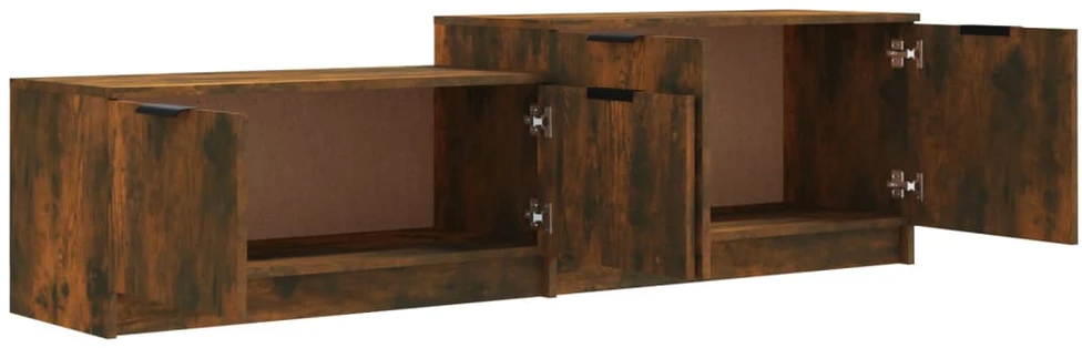 TV staliukas Televizoriaus spintelė, dūminio ąžuolo, 158,5x36x45cm, mediena