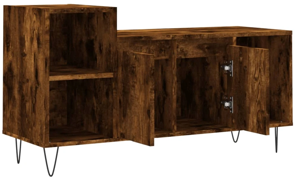 TV staliukas Televizoriaus spintelė, dūminio ąžuolo, 100x35x55cm, mediena
