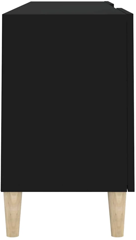 TV staliukas Televizoriaus spintelė, juoda, 150x30x50cm, apdirbta mediena