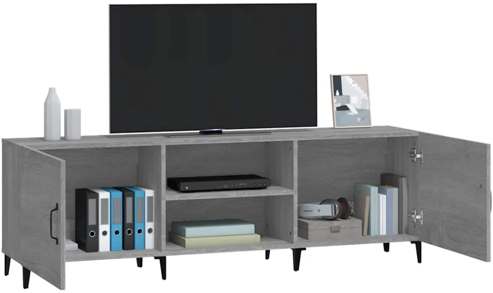 TV staliukas Televizoriaus spintelė, pilka ąžuolo, 150x30x50cm, mediena