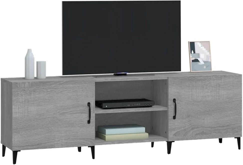 TV staliukas Televizoriaus spintelė, pilka ąžuolo, 150x30x50cm, mediena