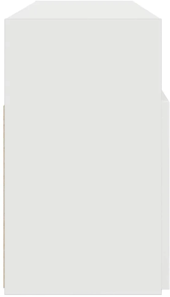 TV staliukas Televizoriaus spintelė su LED apšvietimu, balta, 120x30x50cm
