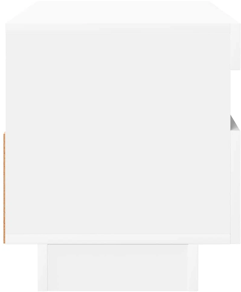 TV staliukas Televizoriaus spintelė su LED apšvietimu, balta, 80x35x40cm