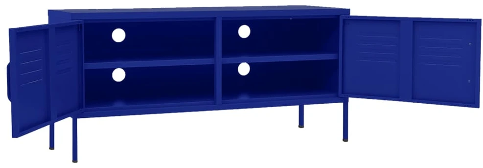 TV staliukas Televizoriaus spintelė, tamsiai mėlyna, 105x35x50cm, plienas
