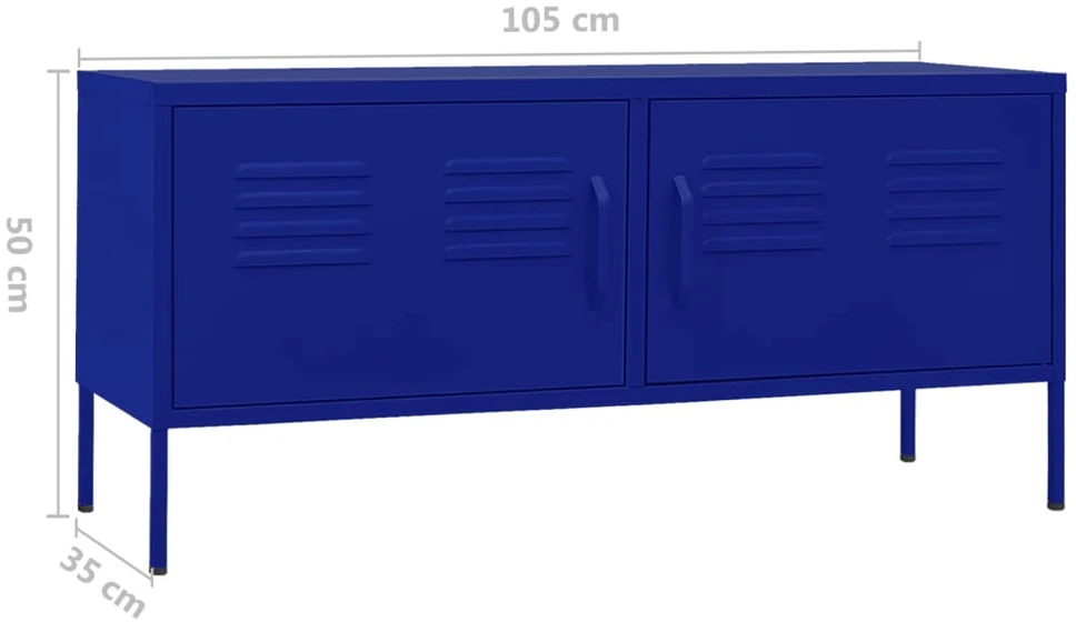 TV staliukas Televizoriaus spintelė, tamsiai mėlyna, 105x35x50cm, plienas