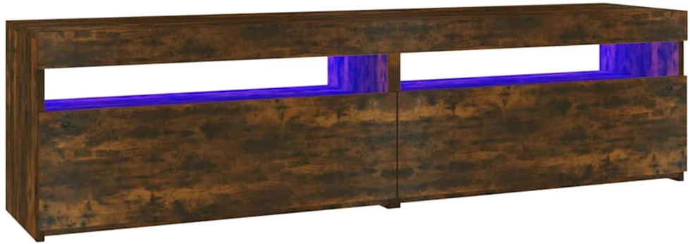 TV staliukas Televizoriaus spintelės su LED, 2vnt., ąžuolo, 75x35x40cm