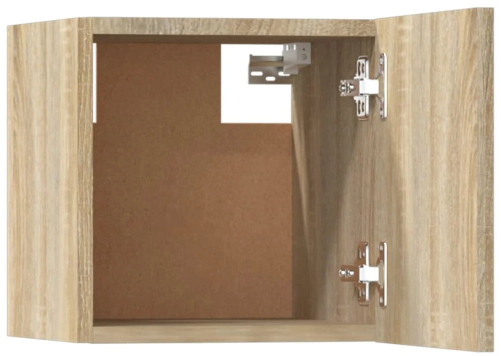 TV staliukas Televizoriaus spintelių komplektas, 5 dalių, ąžuolo, mediena