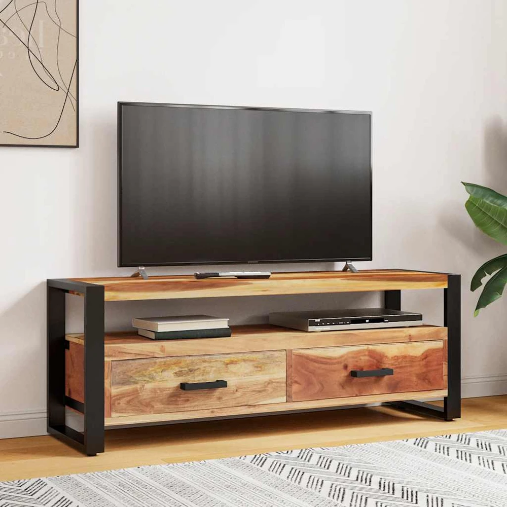 TV staliukas Televizoriaus staliukas, 120x35x45cm, mediena su medaus apdaila