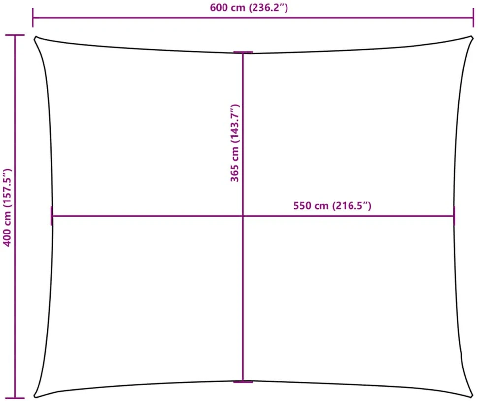 Tentas nuo saulės, oksfordo aud., stačiakam., 4x6m, kreminė