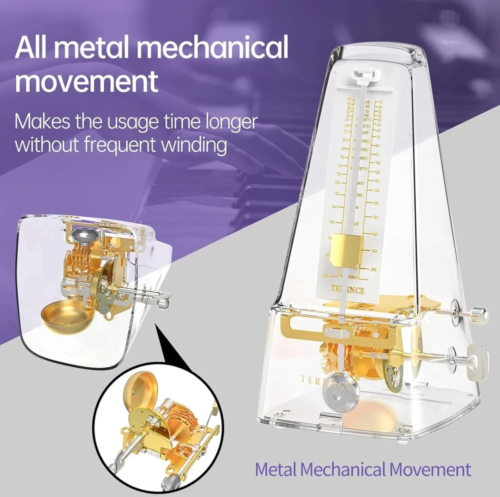 Terence Mechaninis Metronomas Muzikos Instrumentams - Tikslus Rytmas