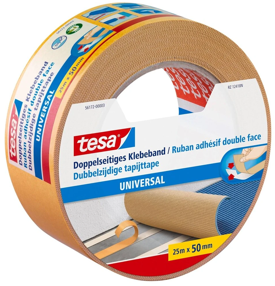 Tesa dvipusė lipni juosta, ruda, 56172-00003-01