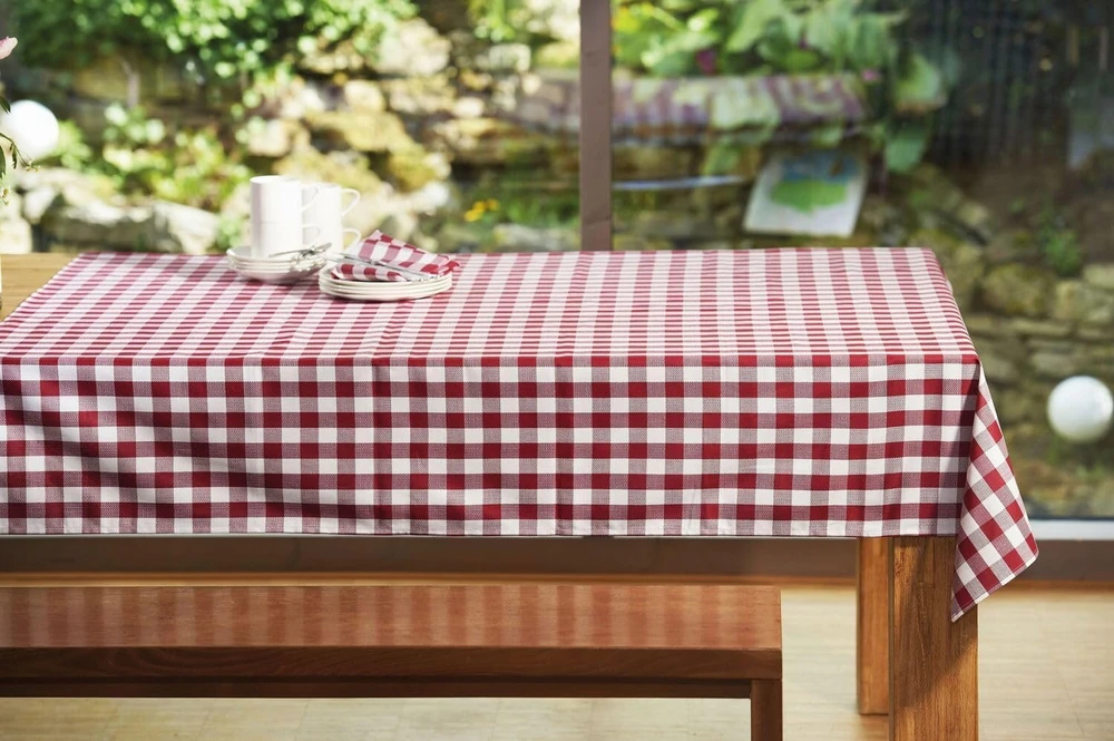 Texpot staltiesė 130 x 170 cm ruby baltas checked cotton 2 cm checked