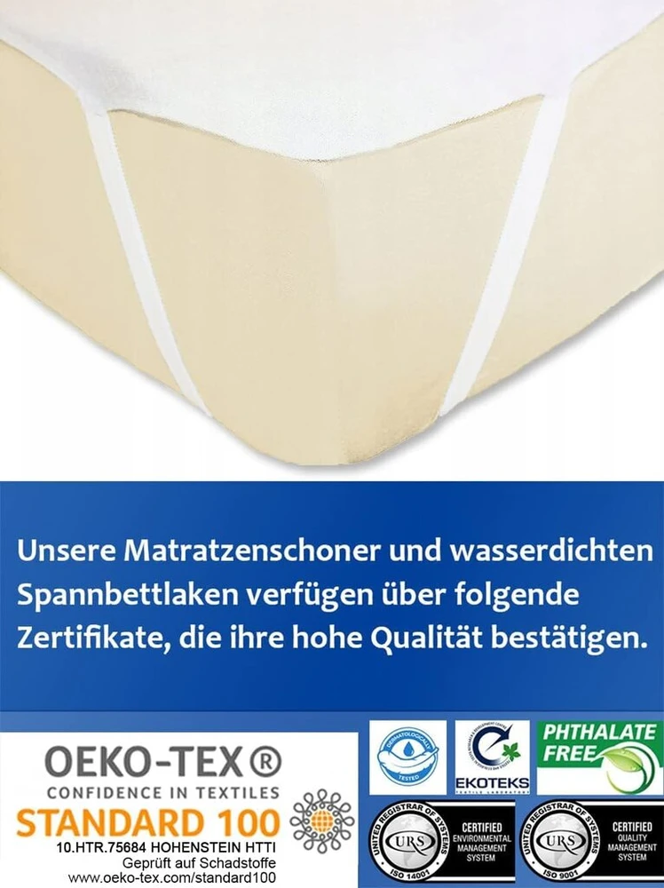 Čiužinys Textilhause - neperšlampamas čiužinio apsaugos užvalkalas 180 x 200 cm | paklotas nuo šlapimo nelaikymo 180 x 200 cm | čiužinio užvalkalas 180 x 200 cm | antčiužinis 180 x 200 cm