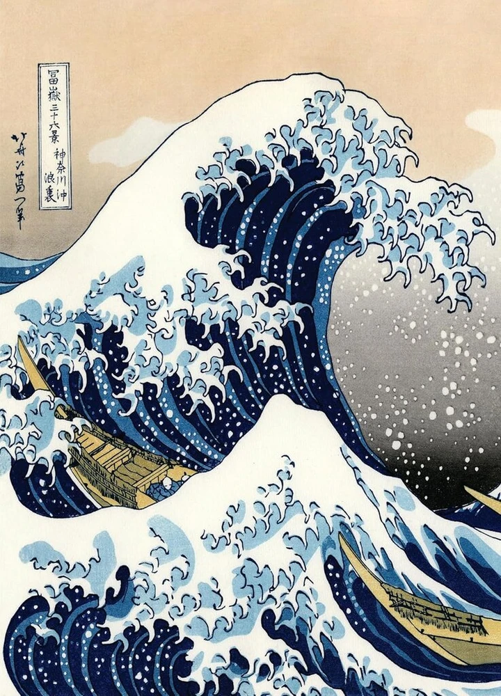 The Great Wave ryžių popierius, 29,2 x 40,6 cm - dekupažo baldų amatams