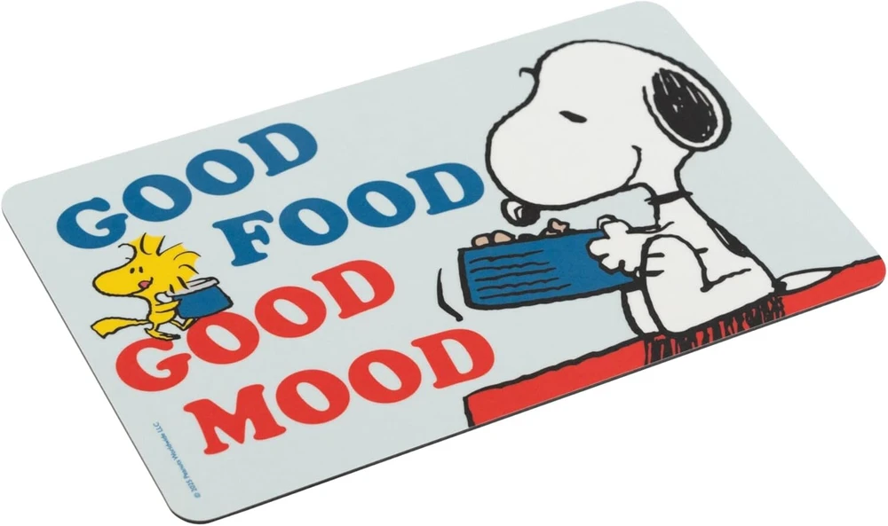 The Peanuts Snoopy lentelė Good Food Good Mood pusryčių lentelė mėlyna resopal