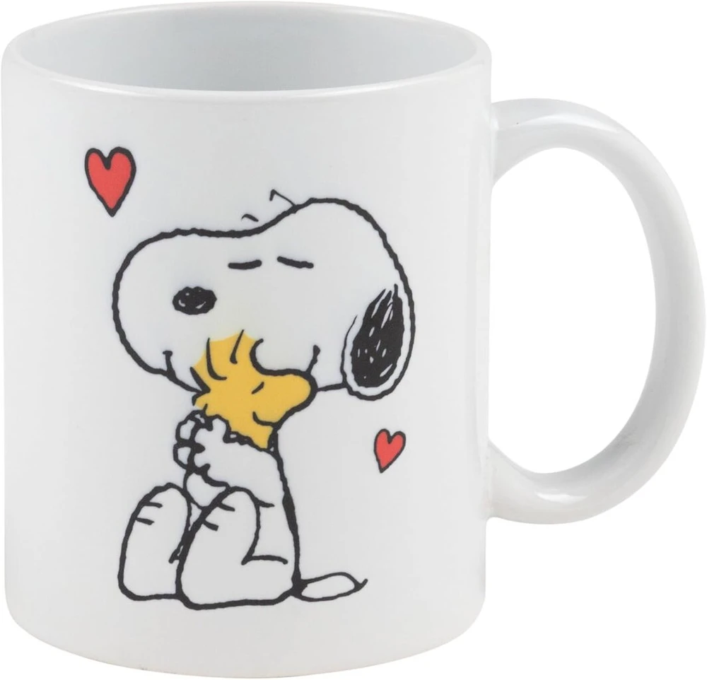 The Peanuts Snoopy puodelis - Hug Woodstock kavos puodelis keramikinis baltas 320 ml
