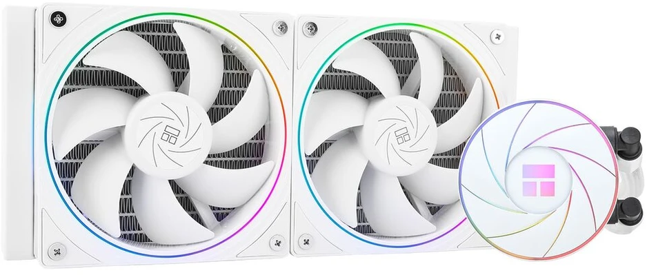 Thermalright Aqua Elite 240 Baltas Argb V2 skystas Cpu aušintuvas, dvigubi Pwm ventiliatoriai su 2000 aps/min greičiu, 240 kompiuterio Cpu vandens aušintuvas, skirtas Amd/am4/am5 ir Intel Lga1150/1151/1200/2011/1700