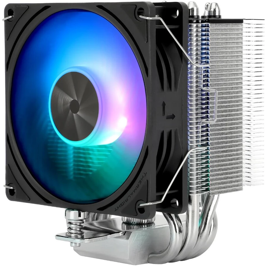 Thermalright Assassin X 90 Se Argb Cpu aušintuvas su 4 x 6 mm šilumos vamzdeliais, 92 mm Tl-p12-s Pwm ventiliatoriumi, Aghp 4-os kartos technologija, skirtas Amd:am4 Am5/intel 1700/1150/1151/1200, Pc Mini Tower aušintuvas