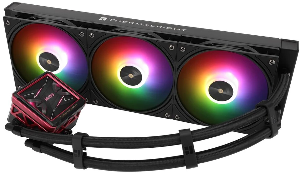 Thermalright Fw 360 Ultra Argb Juodas Cpu vandens aušintuvas, 3 Pwm ventiliatoriai, vandens aušinimas, Ips Lcd ekranas su 480 x 480 raiška, skirtas Am4/am5 ir Intel Lga1700/1851, 2.88 colių ekranas