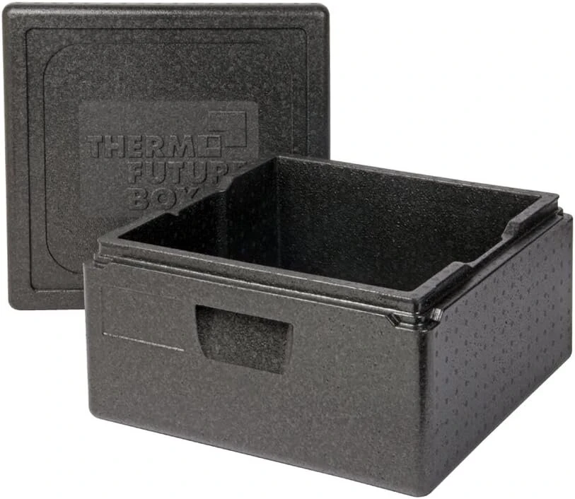 Thermo Future Box Thermobx kvadratinė vėsinimo dėžė, transportavimo dėžė, šildymo dėžė ir izoliuota dėžė su dangčiu, 35 litrų picos dėžė, šeimai, termo dėžė pagaminta iš Epp (išplėstas polipropilenas)