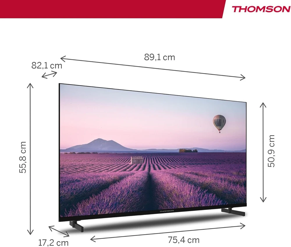 Thomson 40" Led Full Hd Smart Android Tv, Google Assistant, Wi-fi, Dolby Digital, Bluetooth, Triple Imtuvas (cable/satellite/antena), Hdmi, Ci+, A+ Panel - 40fa2s13