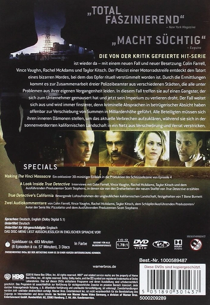 Vinilinė plokštelė Tikras detektyvas - visas antrasis sezonas [3 Dvd]