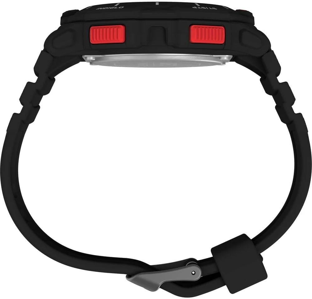 Timex vyriškas Ufc Rumble 50mm laikrodis - juodas dirželis, skaitmeninis juodas ciferblatas
