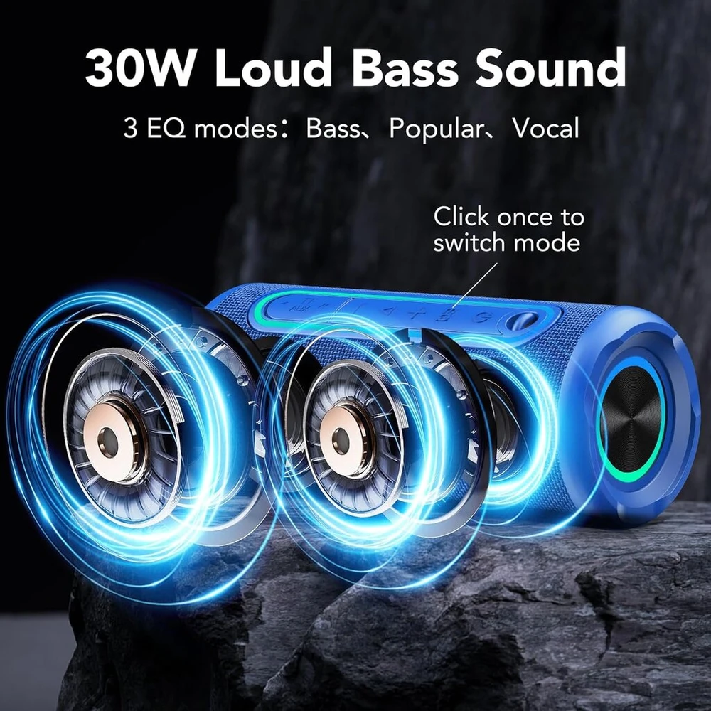Kompiuterio kolonėlės Timu bluetooth kolonėlė su šviesa, bluetooth 5.4 muzikos grotuvas, 30 w dviguba kolonėlė