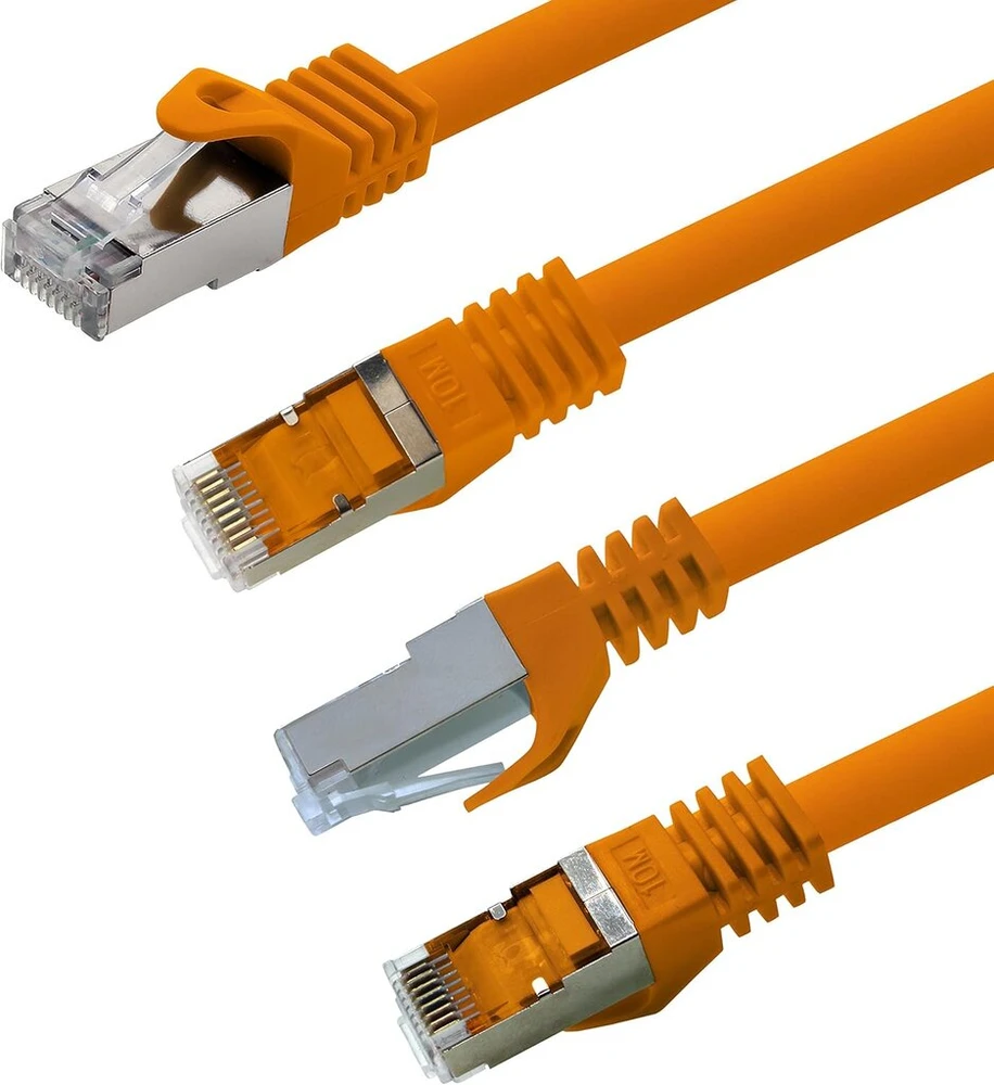 Tinklo kabelis Cat 7 S/ftp 0.25m Oranžinis 10gbps