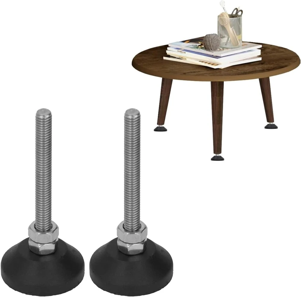 Fotelis Tissting baldų kojelės, skersmuo 30 mm, M6 x 50 mm, reguliuojamas varžtas, reguliuojamos kojelės, 10 kg apkrova, baldų išlyginimo kojelės, reguliavimo varžtas spintelėms, sofoms, stalams, kėdėms