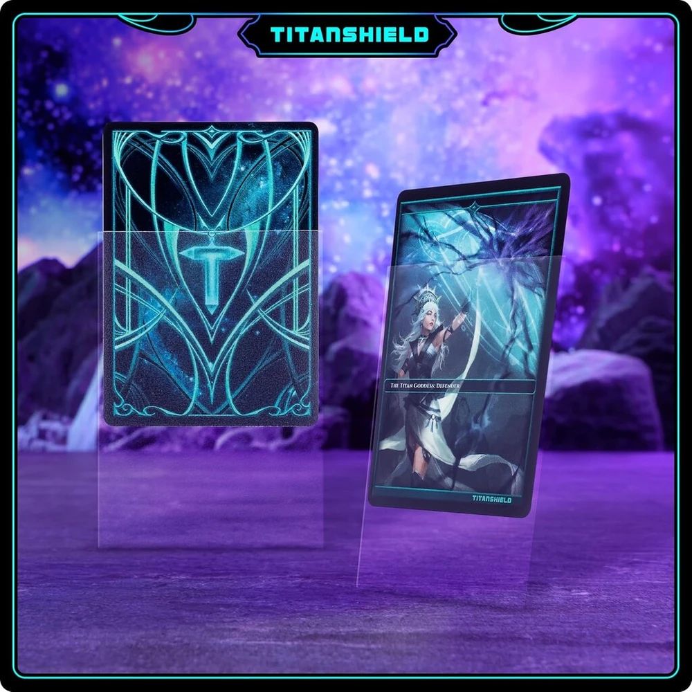 Titanshield (150 įmautės/skaidrios) standartinio dydžio stalo žaidimų ir matinių prekybos kortelių įmautės, skirtos Magic The Gathering Mtg, Pokemon, beisbolo kolekcijai, Dropmix