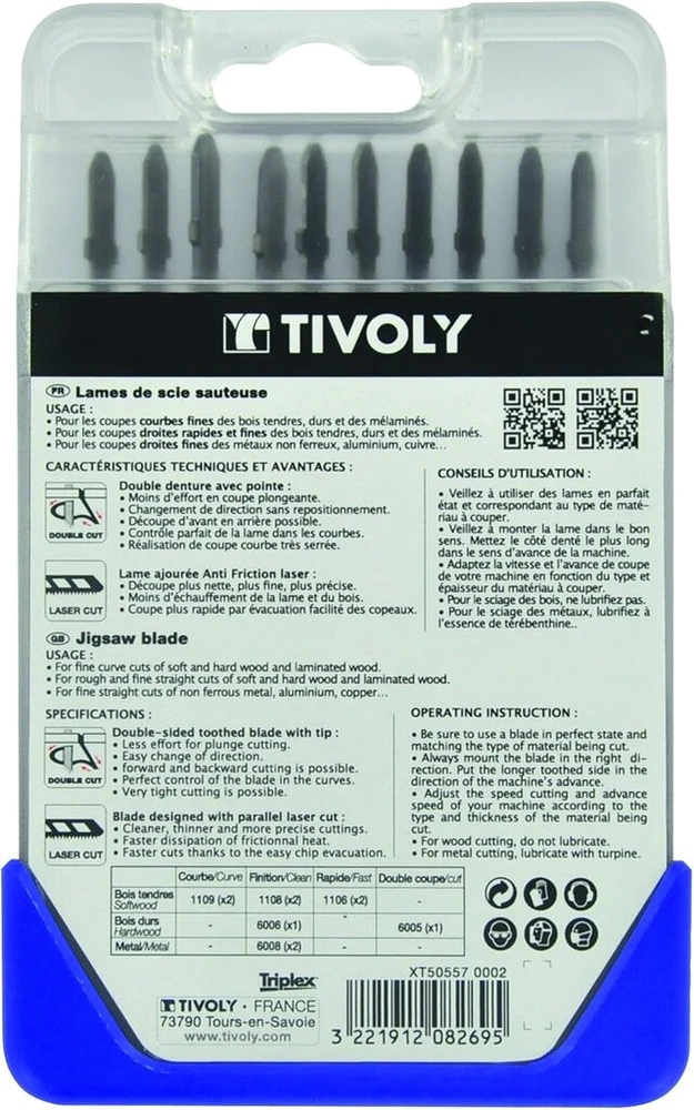 Tivoly xt505570002 bi-pjūklelių pilkas 10 dalių rinkinys
