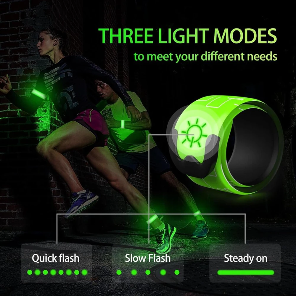 Todoxi 2 Led apyrankių rinkinys, įkraunamos, Usb įkraunamos šviesos apyrankės suaugusiems ir vaikams, atšvaitinės šviesos juostos bėgimui, šunims, žygiams, dviračių sportui, lauko sportui