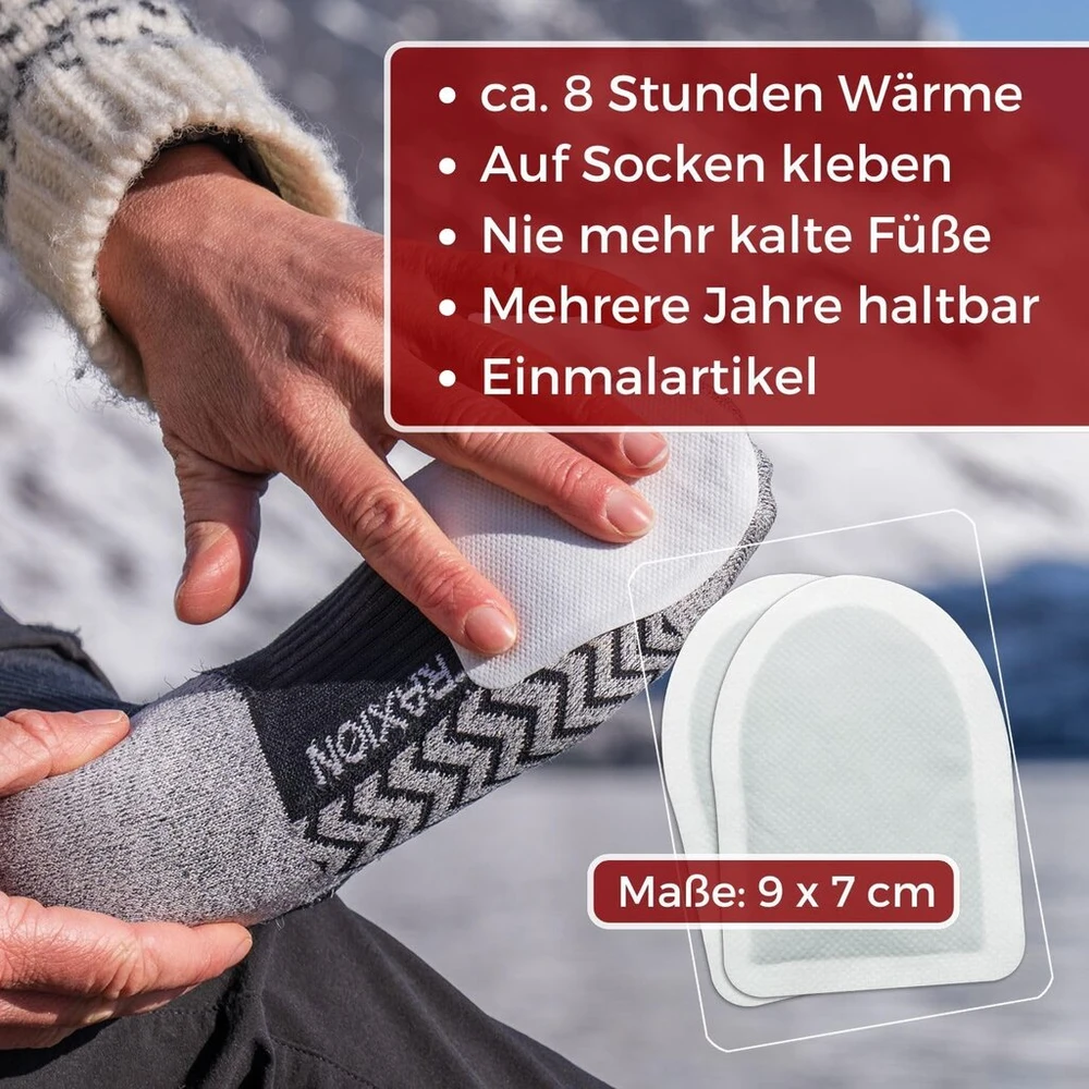 Toe Warmers - Originalūs: 10 porų šildymo pagalvėlių, šildančių 8 valandas, momentinio naudojimo pėdų šildytuvai, itin šilti pėdų šildytuvai, idealūs veiklai lauke ir slidinėjimo batams, pėdų šilumos pagalvėlė, balta