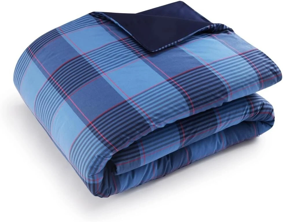Tommy Hilfiger patalynės komplektas Tartan Heritage Navy, dydis 155 x 220 + 80 x 80 cm