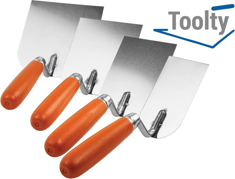 Toolty nerūdijančio plieno glaistyklė "profi" sienų glaistyklė tinkavimo glaistyklė 60, 80, 100, 120 mm - mūrui, plokščių darbams, tinkavimui - medinė rankena "pasidaryk pats" - Tlty-s010