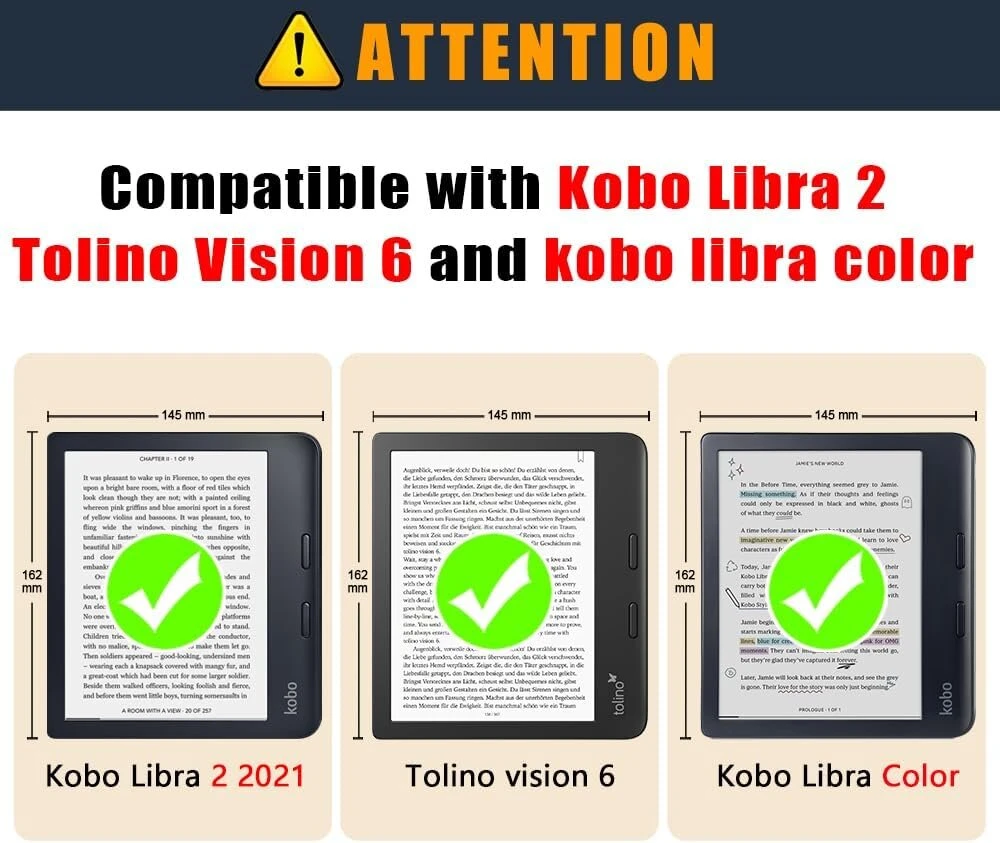 Topcase dėklas, skirtas Kobo Clara Colour / Bw / Clara 2e 2022 / Tolino Shine 4 su stovu ir riešo dirželiu, 6 colių e. skaityklė su automatinio užmigdymo/pabudimo funkcija (juodas)