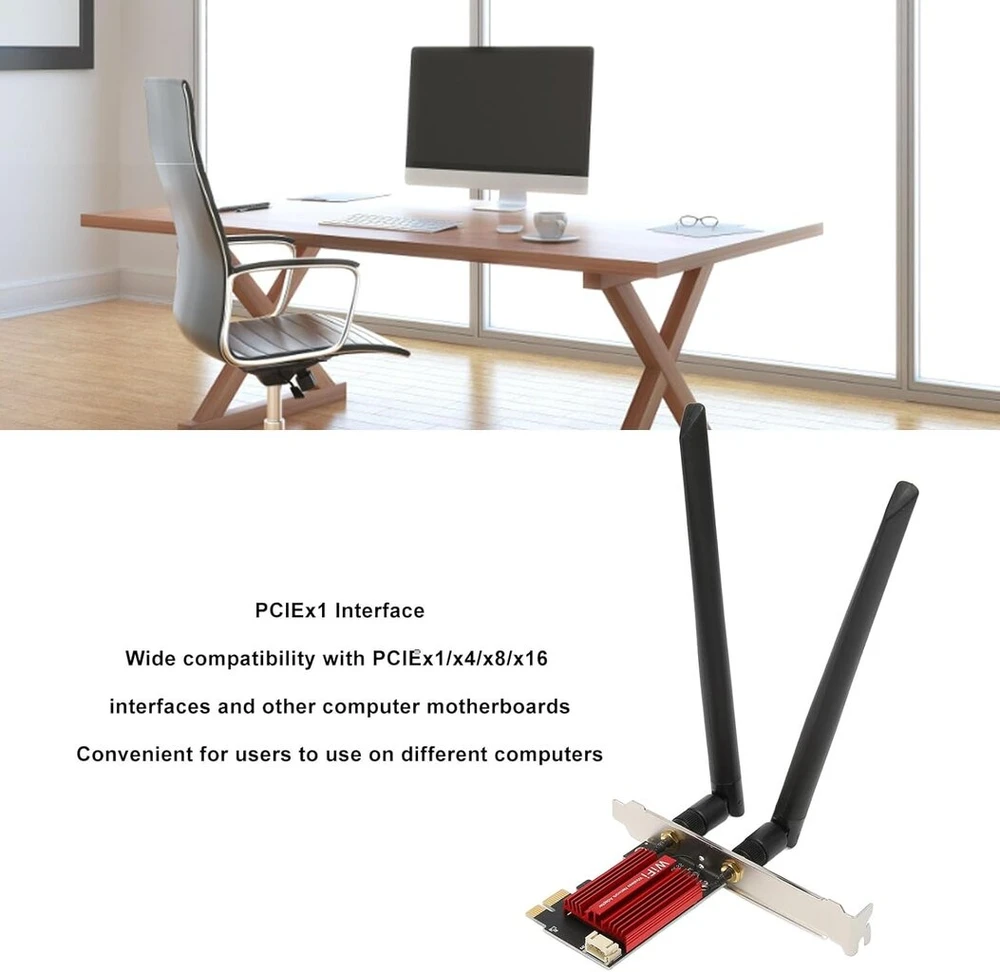 Topiky 1200 mbps dviejų dažnių pcie wlan kortelė, 7260ac pro pcie wlan kortelė su bt 4.0, dviejų dažnių belaidis adapteris, skirtas 7 8 10 11, palaiko 2.4g 5g stiprų suderinamumą